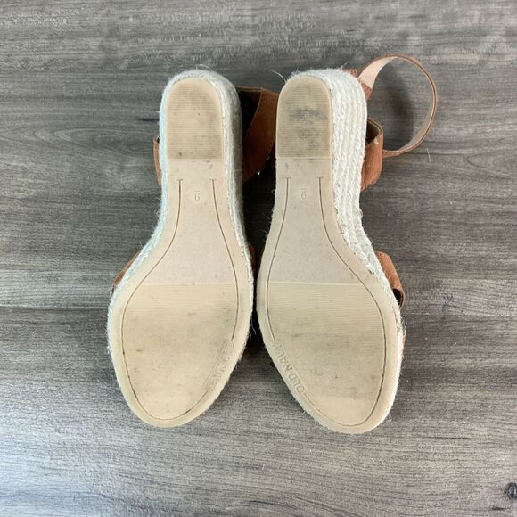 Old Navy Women's Espadrille Platform Sandals Size 9 Caramel Ankle Strap Wedge - Picture 10 of 10